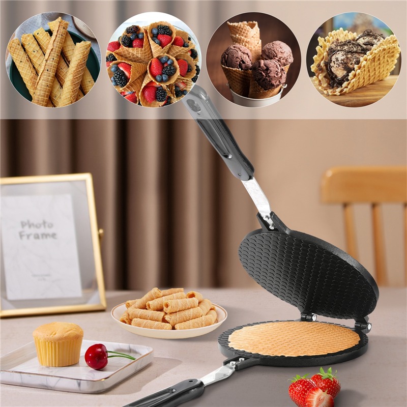22cm Non-Stick Egg Roll Waffle - огляд і ціна Waffle Cone Maker