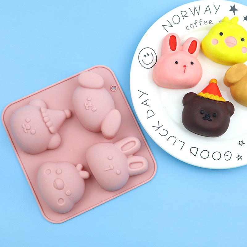 Wholesale 4-cavity Animal Chic - огляд і ціна Bunny Cake Mold