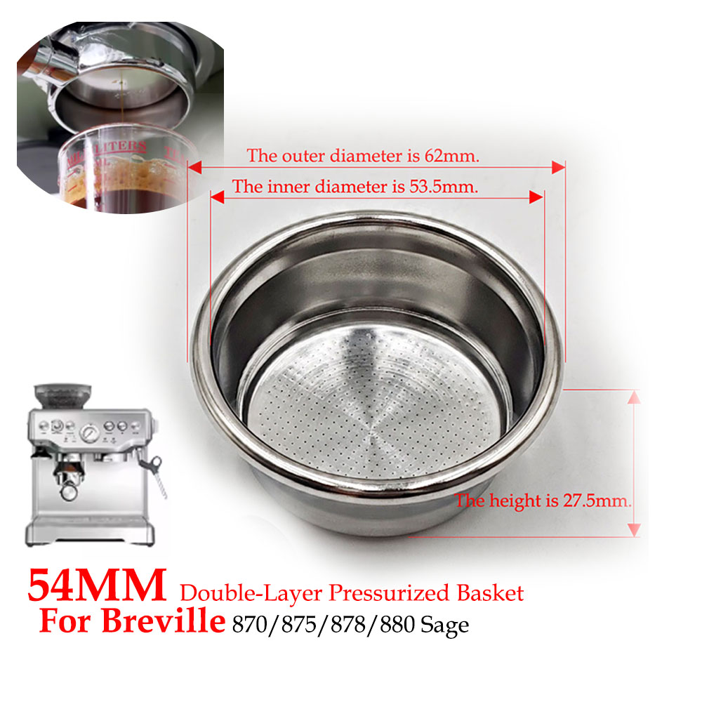 54mm Dual-Layer Pressurized Fi - огляд і ціна Breville Espresso Bes870