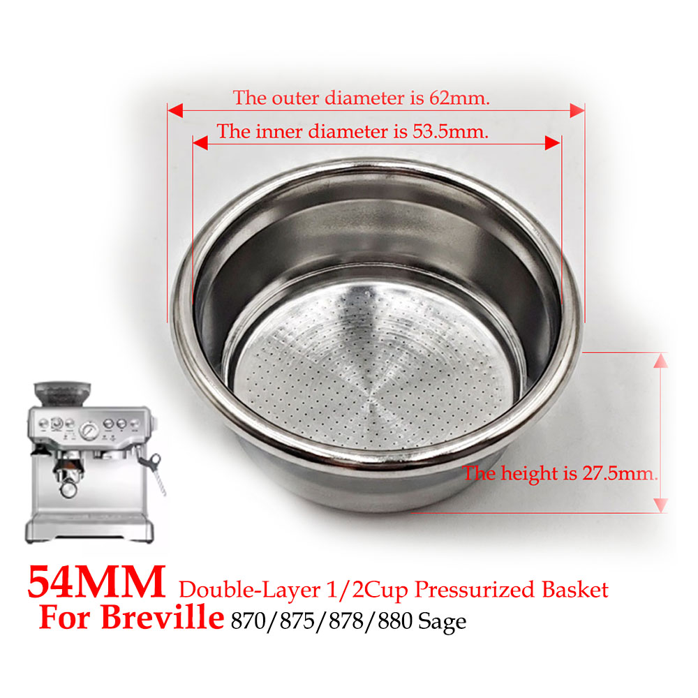 54mm Dual-Layer Pressurized Fi - огляд і ціна Breville Espresso Bes870