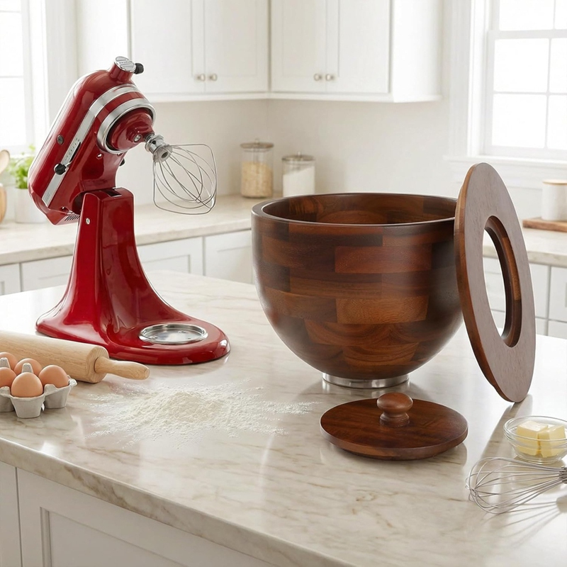 ◉Wood Mixing Bowl for Kitchen  - огляд і ціна Kitchenaid Mixer Hand Mixer